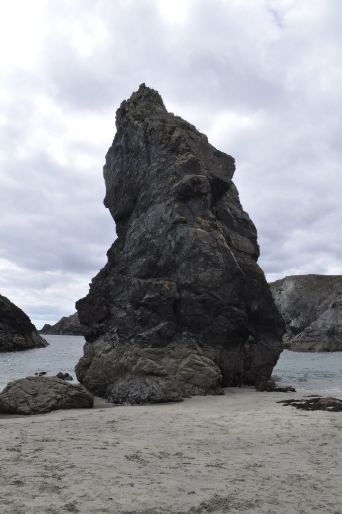 The Steeple at Kynance Cove, an example of the amazing serpentinite rock formations