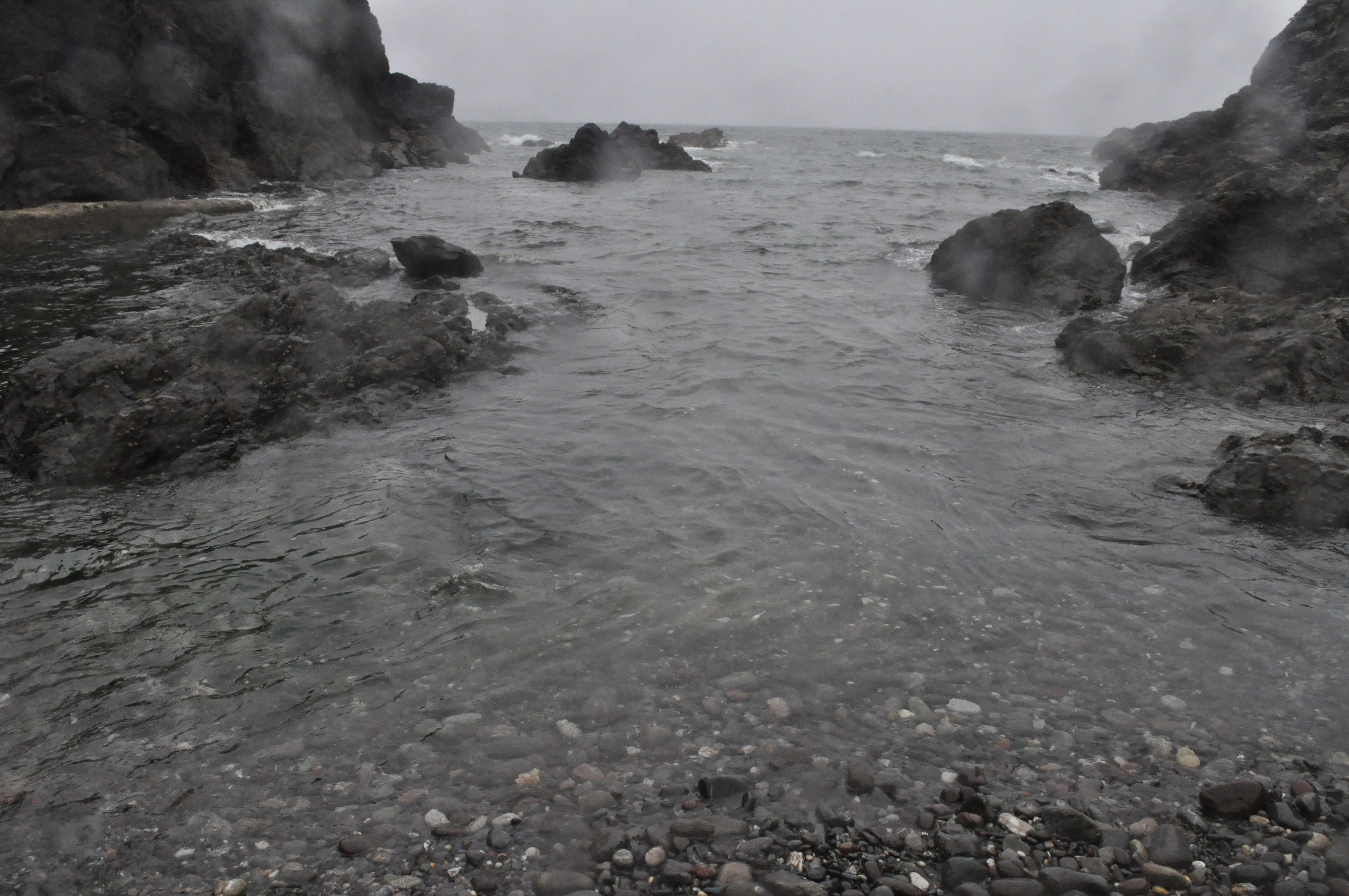 View out to sea at Caerthillian cove, The Lizard