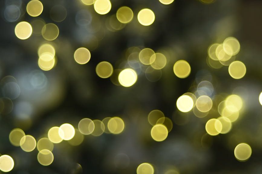 Blurred sparkling fairy lights